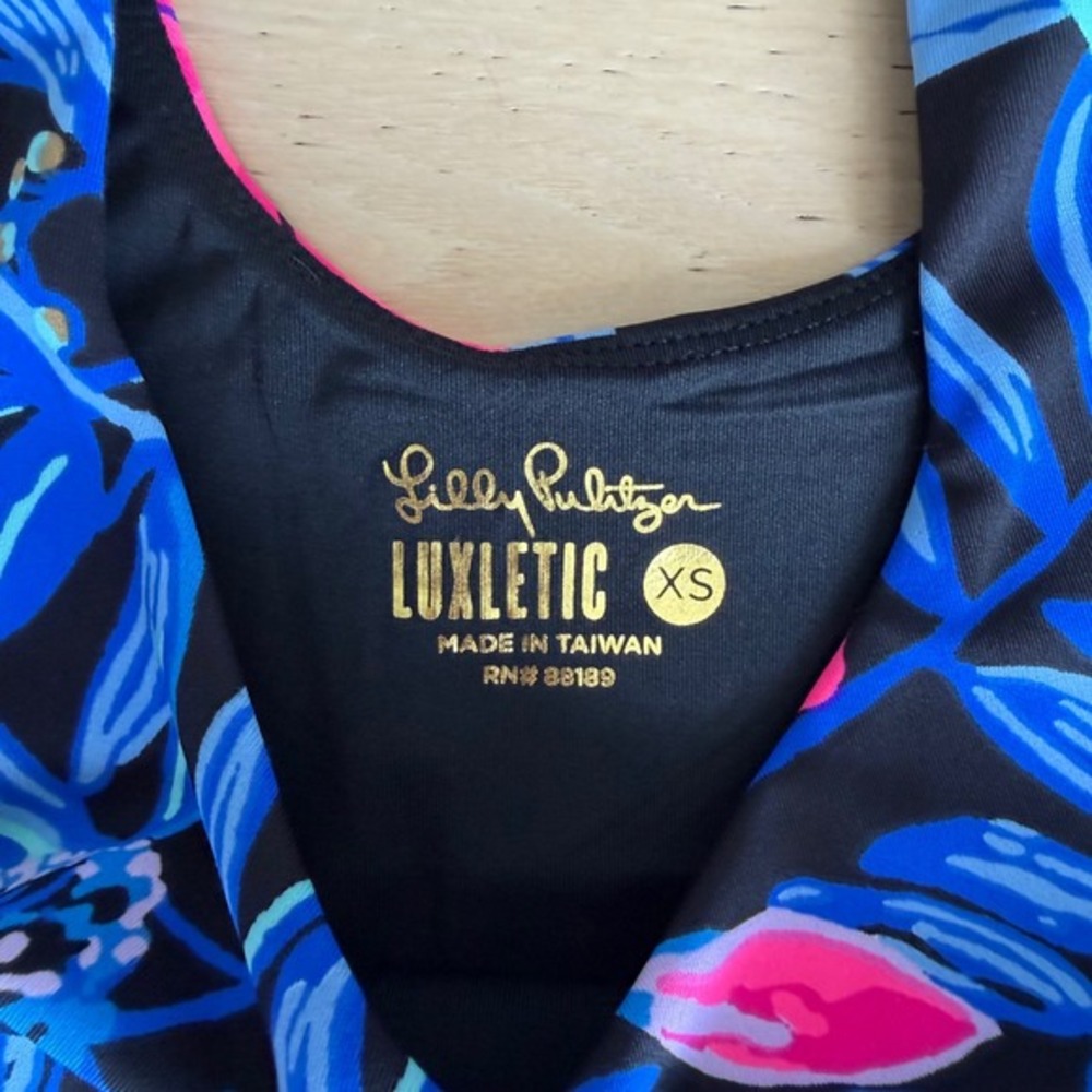 Lilly Pulitzer Bra - Luxletic Onyx Multi-color San Remo Earned Stripes - Size XS - Picture 3 of 7